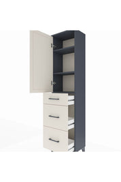Arges Dolap 3 Raflı 3 Çekmeceli Tek Kapaklı 44x30x182 - S22M020V4A
