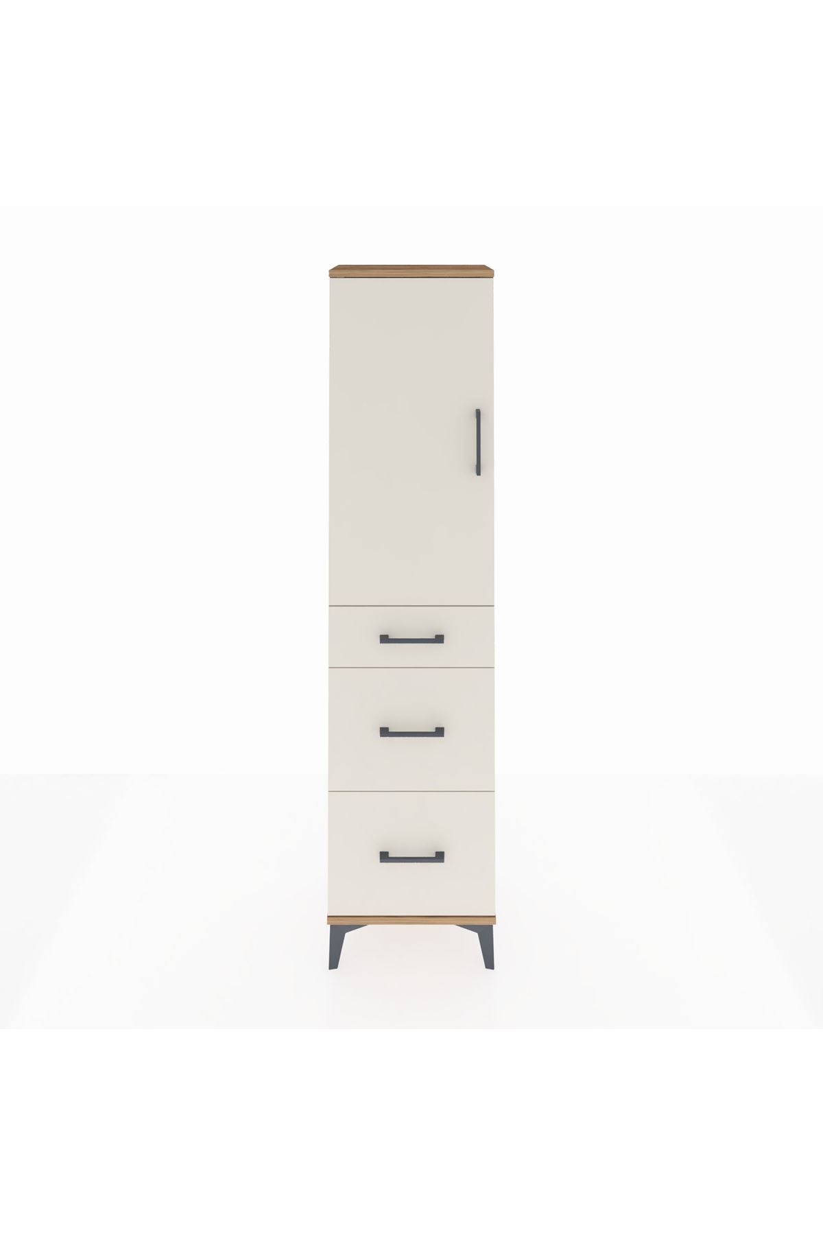 Arges Dolap 3 Raflı 3 Çekmeceli Tek Kapaklı 44x30x182 - S22M020V7A