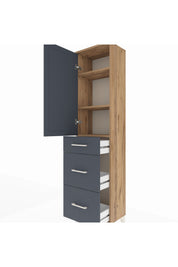 Arges Dolap 3 Raflı 3 Çekmeceli Tek Kapaklı 44x30x182 - S22M020V8A