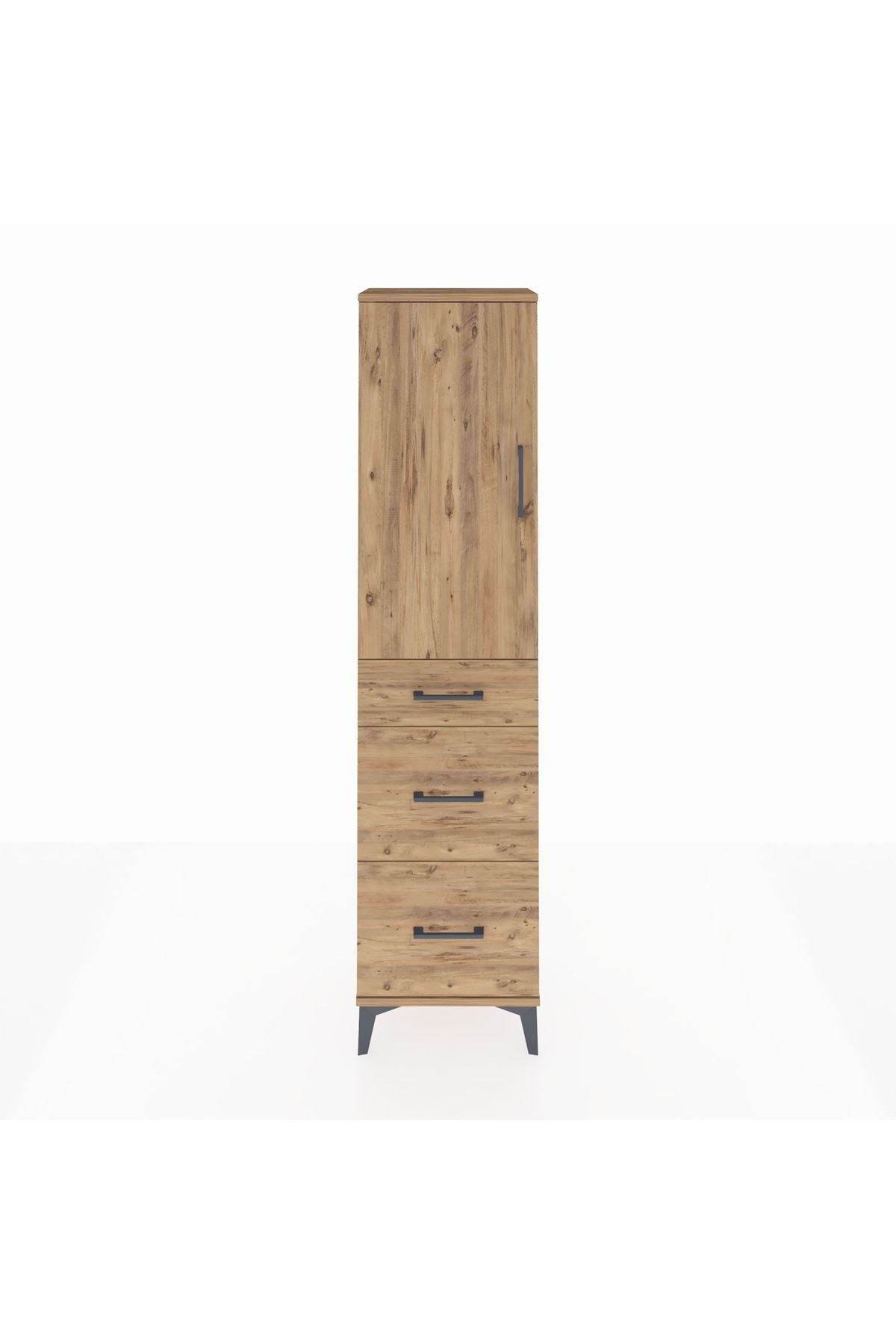 Arges Dolap 3 Raflı 3 Çekmeceli Tek Kapaklı 44x30x182 - S22M020V9A