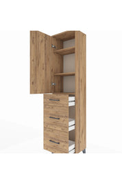Arges Dolap 3 Raflı 3 Çekmeceli Tek Kapaklı 44x30x182 - S22M020V9A