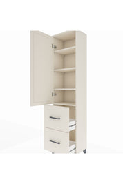 Arges Dolap 4 Raflı 2 Çekmeceli Tek Kapaklı 44x30x182 - S22M021V1A