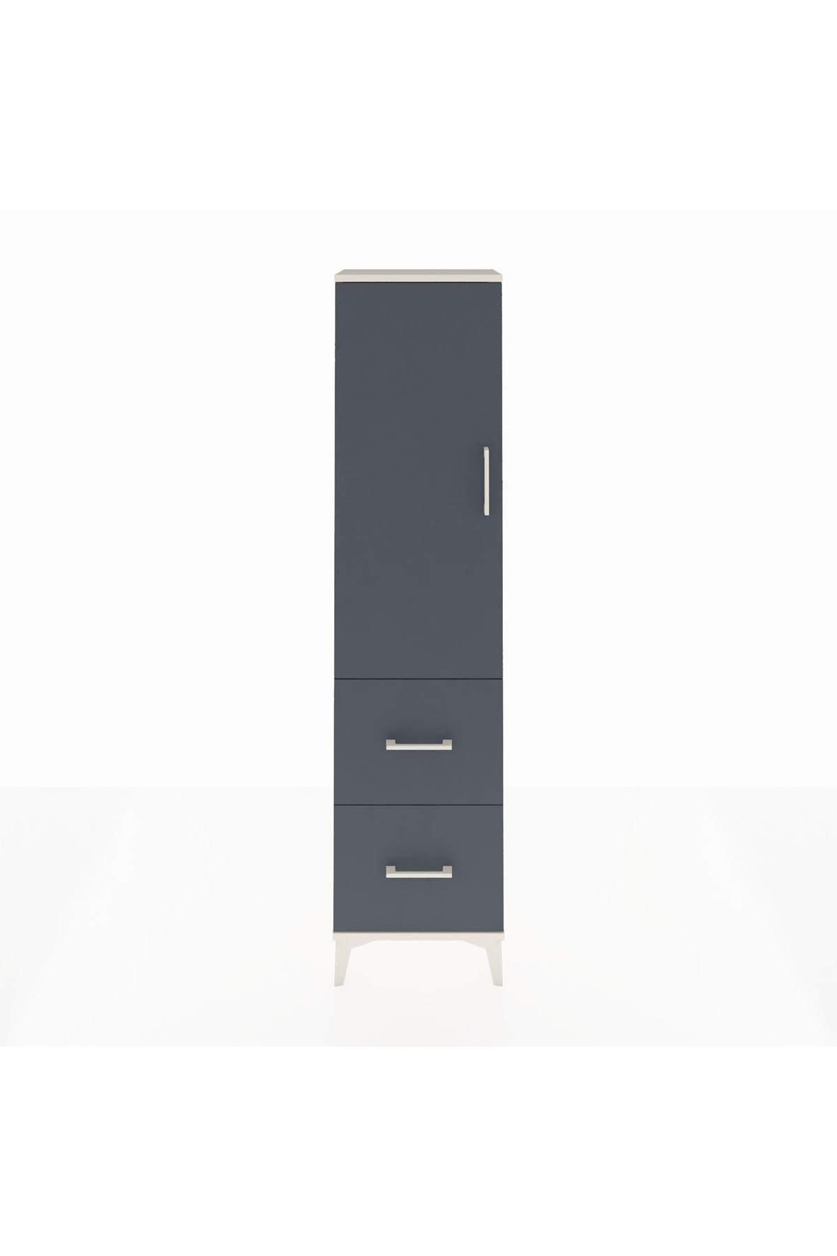 Arges Dolap 4 Raflı 2 Çekmeceli Tek Kapaklı 44x30x182 - S22M021V2A