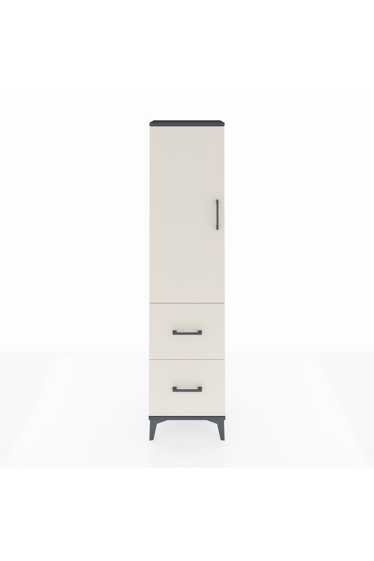 Arges Dolap 4 Raflı 2 Çekmeceli Tek Kapaklı 44x30x182 - S22M021V4A