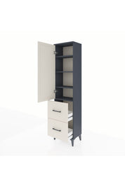 Arges Dolap 4 Raflı 2 Çekmeceli Tek Kapaklı 44x30x182 - S22M021V4A