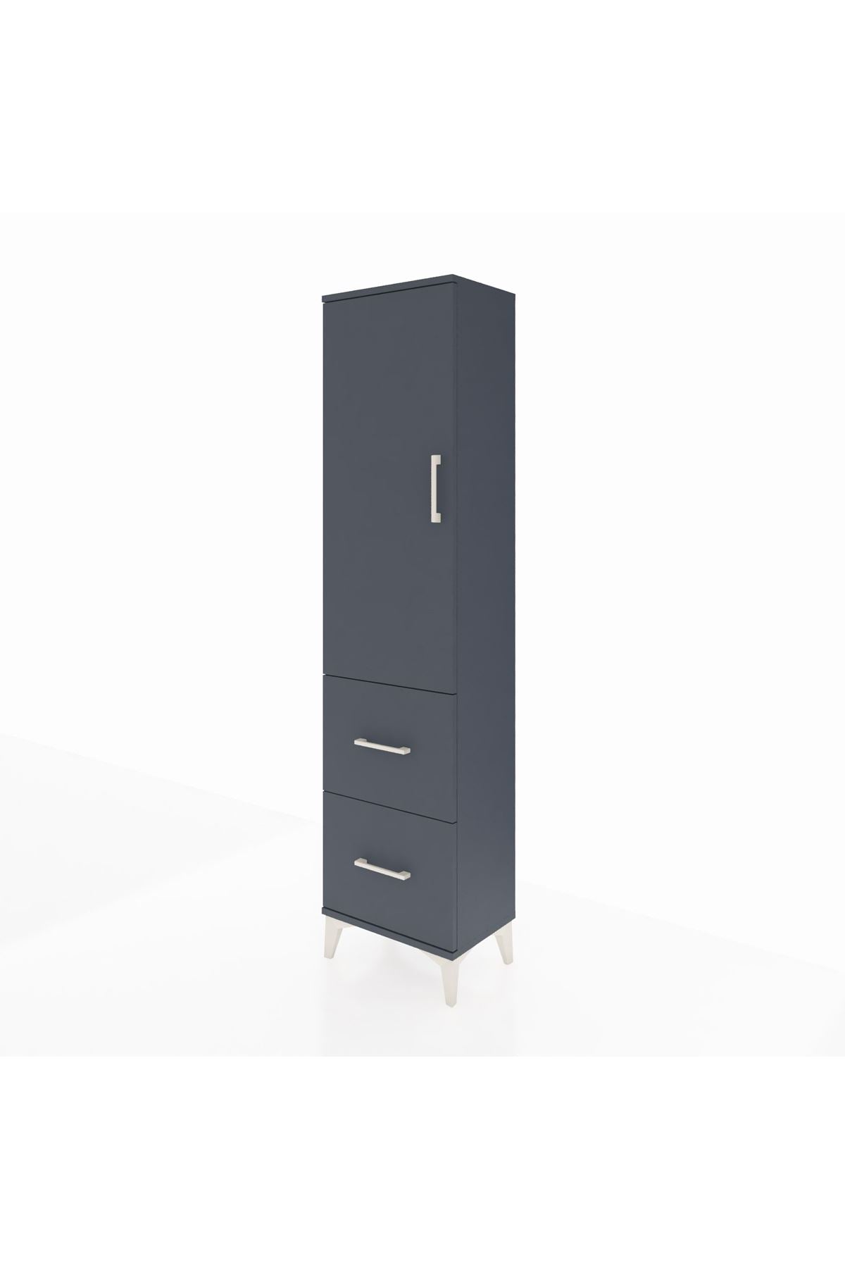 Arges Dolap 4 Raflı 2 Çekmeceli Tek Kapaklı 44x30x182 - S22M021V5A