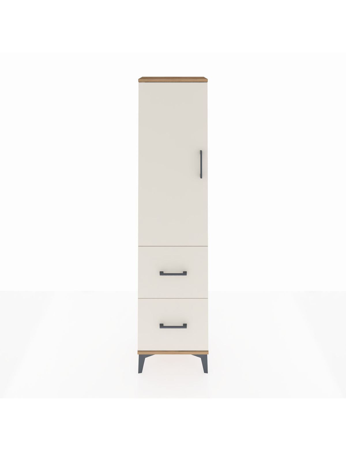 Arges Dolap 4 Raflı 2 Çekmeceli Tek Kapaklı 44x30x182 - S22M021V7A