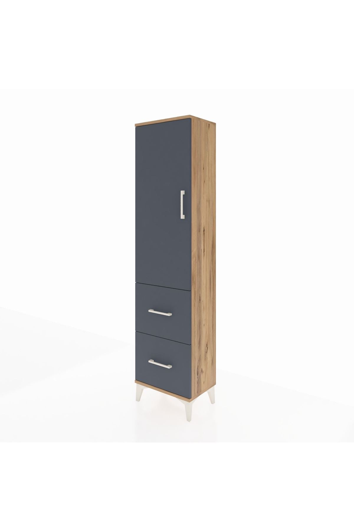 Arges Dolap 4 Raflı 2 Çekmeceli Tek Kapaklı 44x30x182 - S22M021V8A