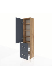 Arges Dolap 4 Raflı 2 Çekmeceli Tek Kapaklı 44x30x182 - S22M021V8A