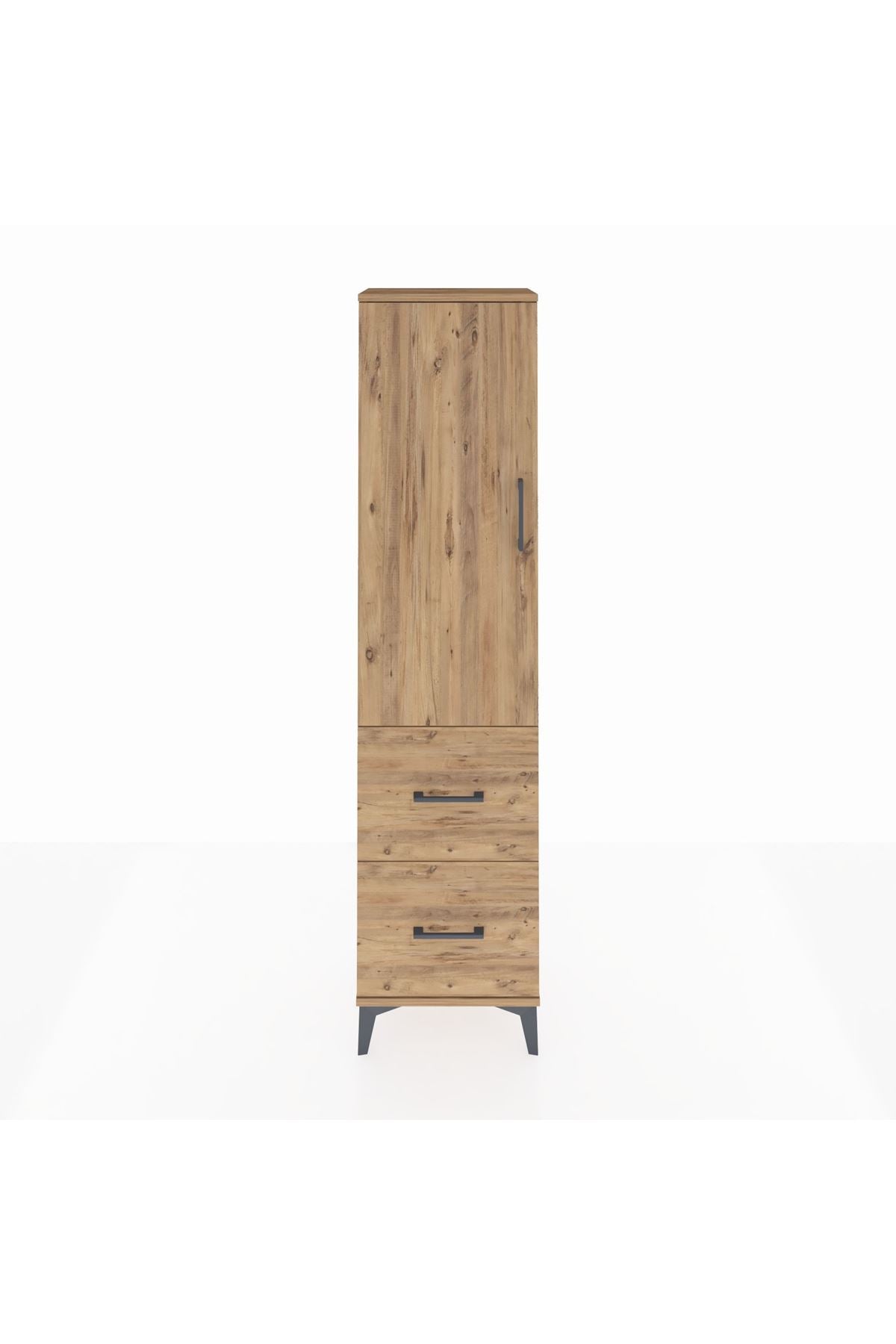 Arges Dolap 4 Raflı 2 Çekmeceli Tek Kapaklı 44x30x182 - S22M021V9A