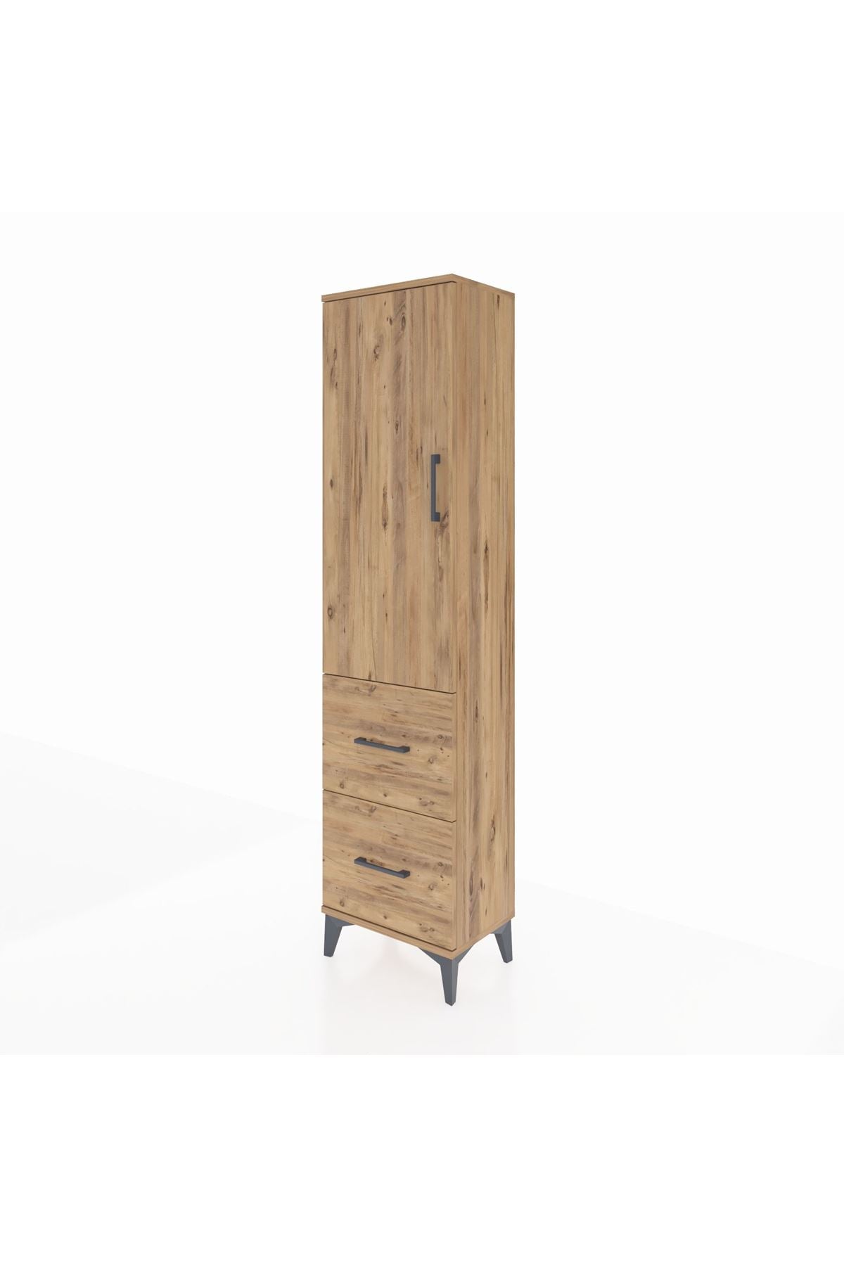 Arges Dolap 4 Raflı 2 Çekmeceli Tek Kapaklı 44x30x182 - S22M021V9A