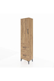 Arges Dolap 4 Raflı 2 Çekmeceli Tek Kapaklı 44x30x182 - S22M021V9A