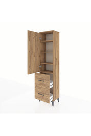 Arges Dolap 4 Raflı 2 Çekmeceli Tek Kapaklı 44x30x182 - S22M021V9A