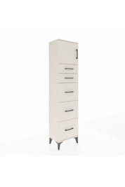 Arges Dolap Tek Raflı 5 Çekmeceli Tek Kapaklı 44x30x182 - S22M022V1A
