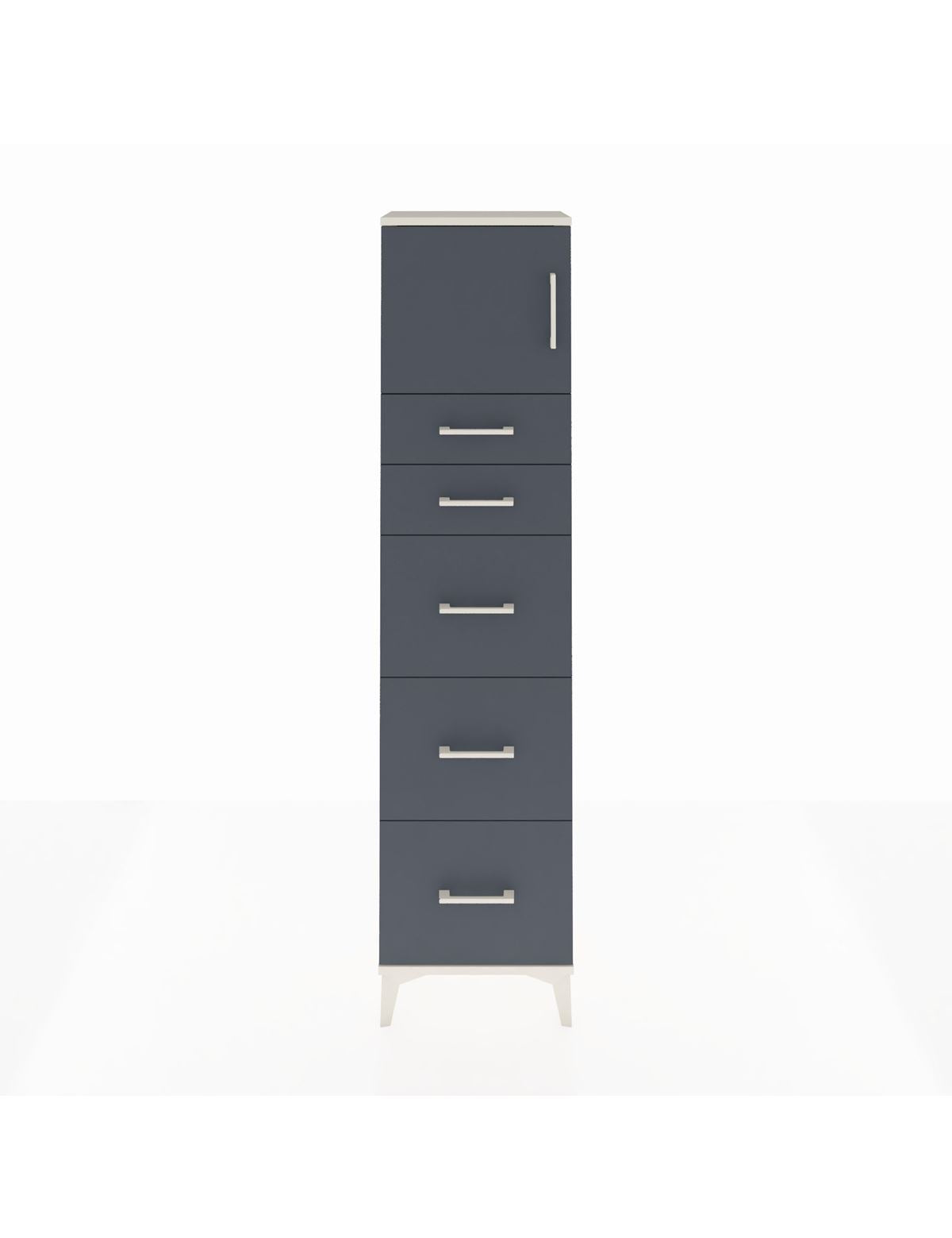 Arges Dolap Tek Raflı 5 Çekmeceli Tek Kapaklı 44x30x182 - S22M022V2A