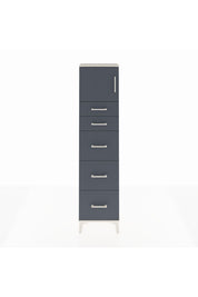 Arges Dolap Tek Raflı 5 Çekmeceli Tek Kapaklı 44x30x182 - S22M022V2A