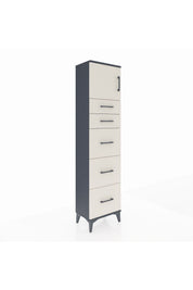 Arges Dolap Tek Raflı 5 Çekmeceli Tek Kapaklı 44x30x182 - S22M022V4A
