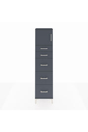 Arges Dolap Tek Raflı 5 Çekmeceli Tek Kapaklı 44x30x182 - S22M022V5A