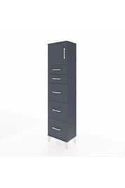 Arges Dolap Tek Raflı 5 Çekmeceli Tek Kapaklı 44x30x182 - S22M022V5A