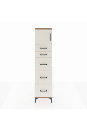 Arges Dolap Tek Raflı 5 Çekmeceli Tek Kapaklı 44x30x182 - S22M022V7A
