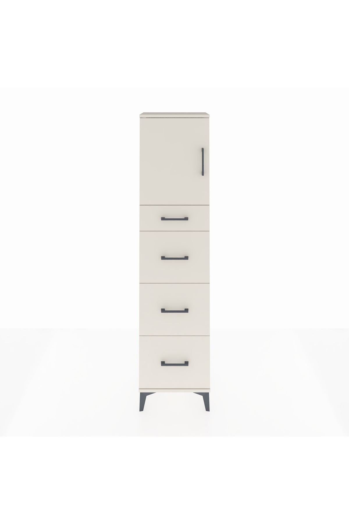 Arges Dolap 2 Raflı 4 Çekmeceli Tek Kapaklı 44x30x182 - S22M023V1A