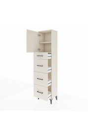 Arges Dolap 2 Raflı 4 Çekmeceli Tek Kapaklı 44x30x182 - S22M023V1A
