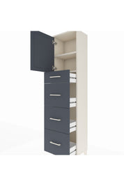 Arges Dolap 2 Raflı 4 Çekmeceli Tek Kapaklı 44x30x182 - S22M023V2A