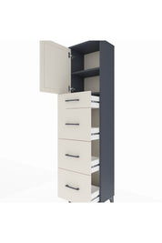 Arges Dolap 2 Raflı 4 Çekmeceli Tek Kapaklı 44x30x182 - S22M023V4A