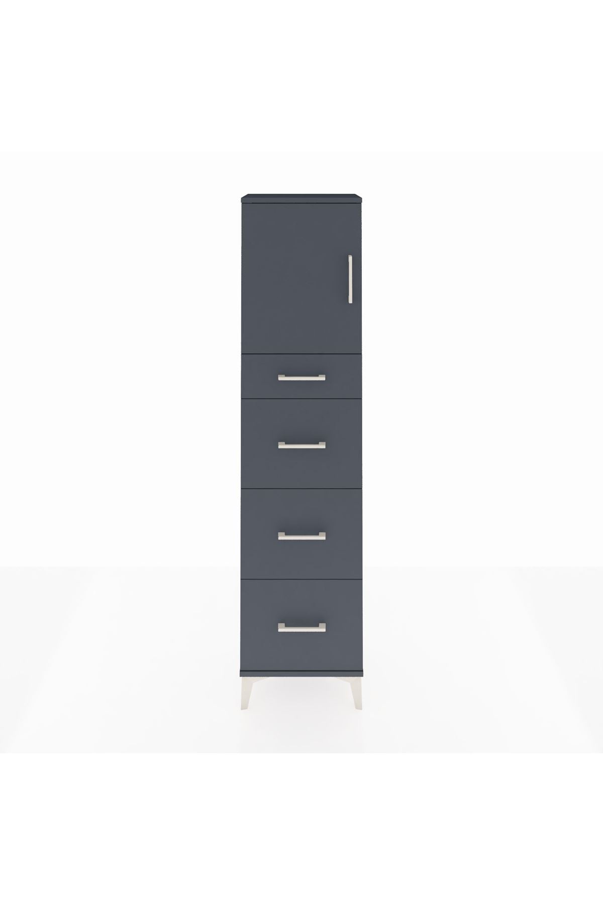 Arges Dolap 2 Raflı 4 Çekmeceli Tek Kapaklı 44x30x182 - S22M023V5A