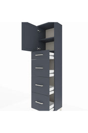 Arges Dolap 2 Raflı 4 Çekmeceli Tek Kapaklı 44x30x182 - S22M023V5A