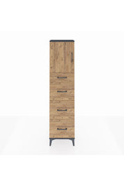 Arges Dolap 2 Raflı 4 Çekmeceli Tek Kapaklı 44x30x182 - S22M023V6A