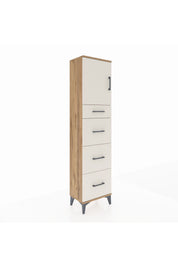 Arges Dolap 2 Raflı 4 Çekmeceli Tek Kapaklı 44x30x182 - S22M023V7A