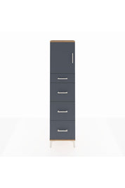 Arges Dolap 2 Raflı 4 Çekmeceli Tek Kapaklı 44x30x182 - S22M023V8A