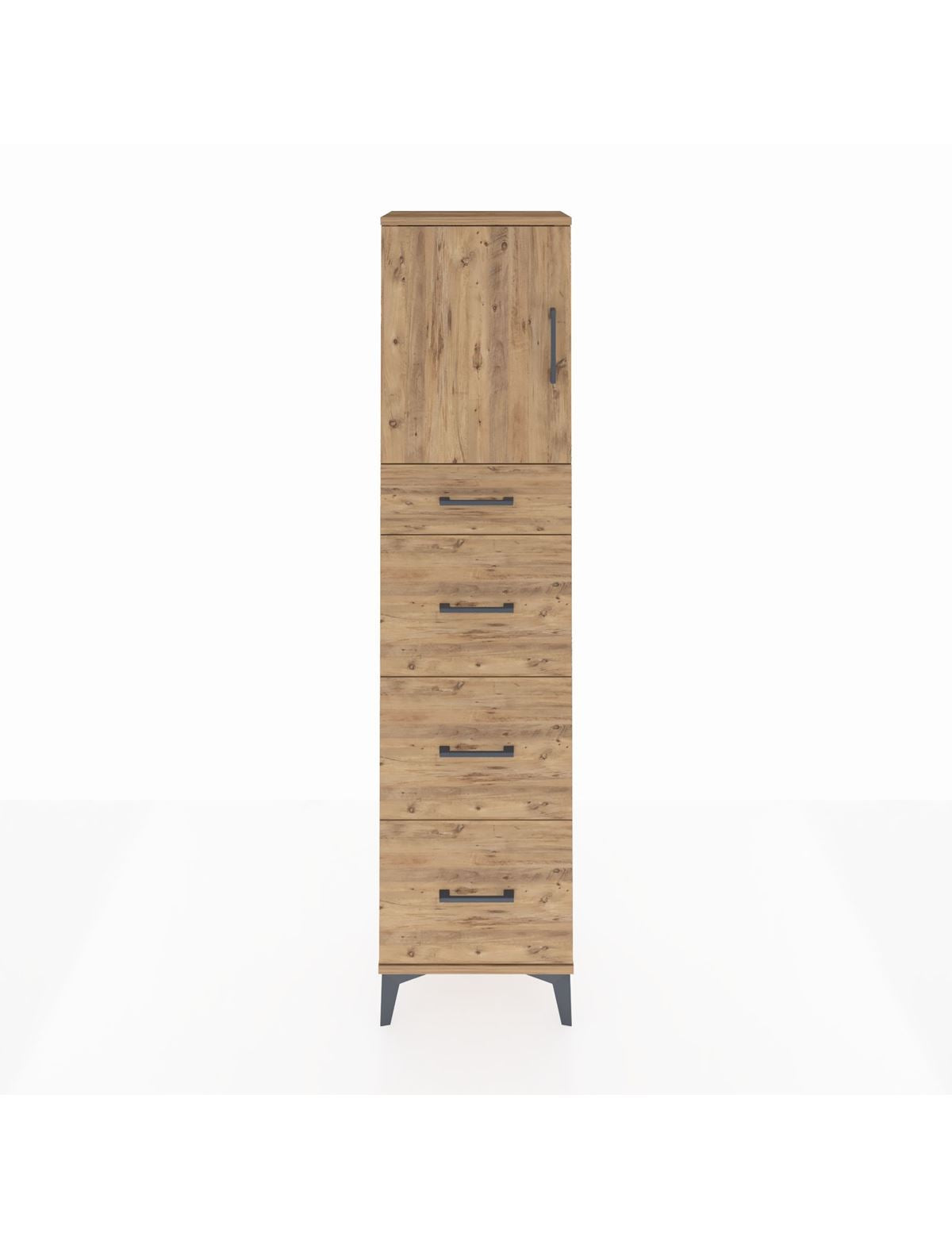 Arges Dolap 2 Raflı 4 Çekmeceli Tek Kapaklı 44x30x182 - S22M023V9A