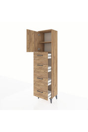 Arges Dolap 2 Raflı 4 Çekmeceli Tek Kapaklı 44x30x182 - S22M023V9A