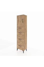 Arges Dolap 2 Raflı 4 Çekmeceli Tek Kapaklı 44x30x182 - S22M023V9A
