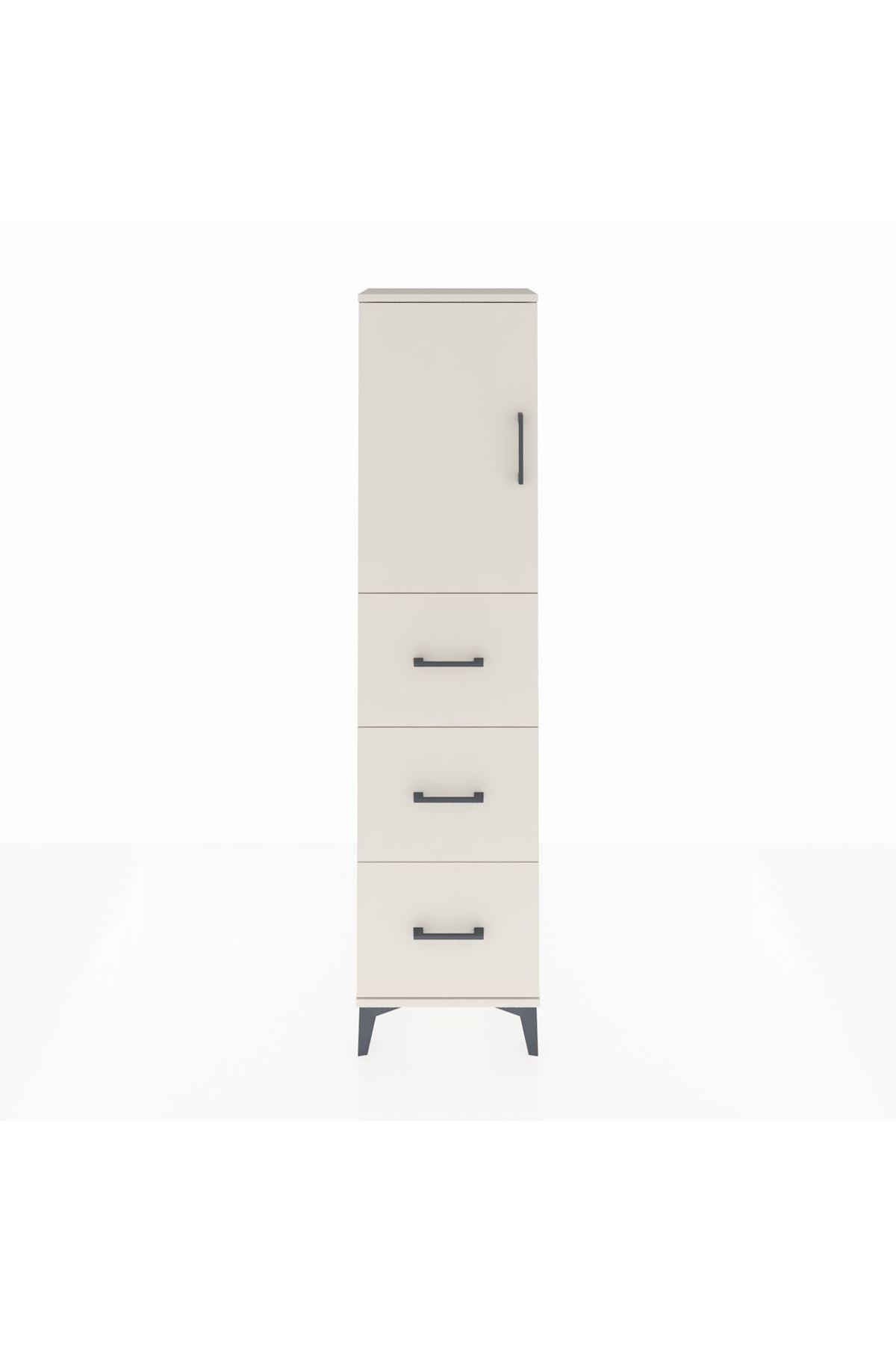 Arges Dolap Tek Raflı 3 Çekmeceli Tek Kapaklı 44x30x182 - S22M024V1A