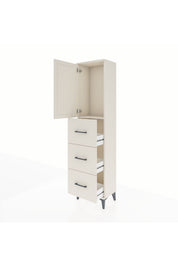 Arges Dolap Tek Raflı 3 Çekmeceli Tek Kapaklı 44x30x182 - S22M024V1A