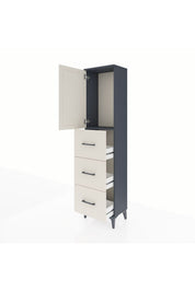Arges Dolap Tek Raflı 3 Çekmeceli Tek Kapaklı 44x30x182 - S22M024V4A