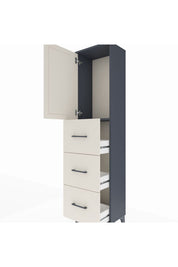 Arges Dolap Tek Raflı 3 Çekmeceli Tek Kapaklı 44x30x182 - S22M024V4A
