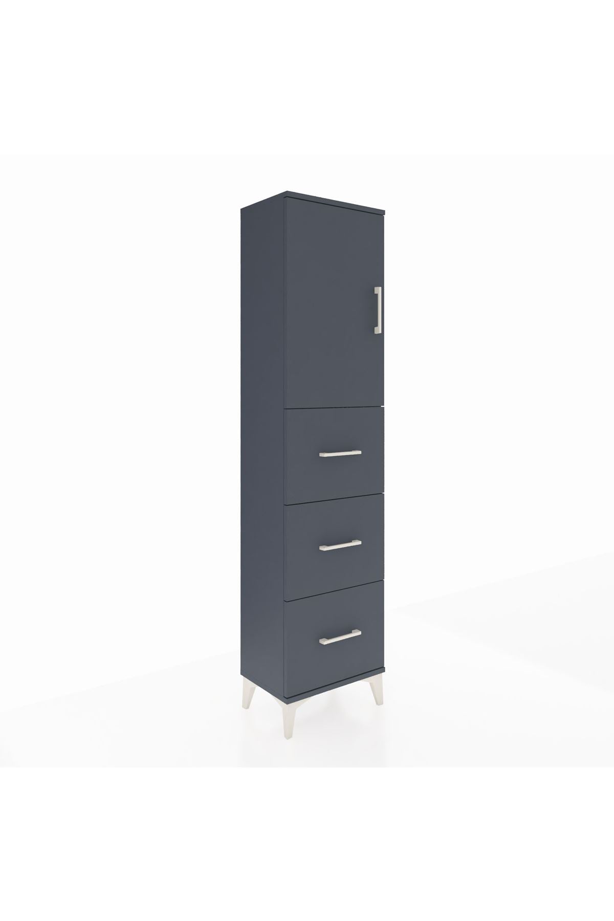 Arges Dolap Tek Raflı 3 Çekmeceli Tek Kapaklı 44x30x182 - S22M024V5A