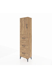 Arges Dolap Tek Raflı 3 Çekmeceli Tek Kapaklı 44x30x182 - S22M024V9A