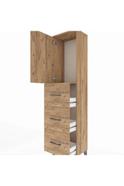 Arges Dolap Tek Raflı 3 Çekmeceli Tek Kapaklı 44x30x182 - S22M024V9A