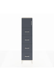 Arges Dolap Tek Raflı 4 Çekmeceli Tek Kapaklı 44x30x182 - S22M025V2A