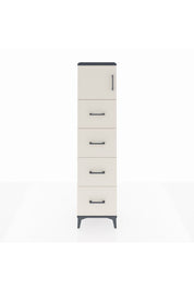 Arges Dolap Tek Raflı 4 Çekmeceli Tek Kapaklı 44x30x182 - S22M025V4A
