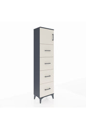 Arges Dolap Tek Raflı 4 Çekmeceli Tek Kapaklı 44x30x182 - S22M025V4A
