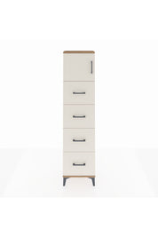 Arges Dolap Tek Raflı 4 Çekmeceli Tek Kapaklı 44x30x182 - S22M025V7A