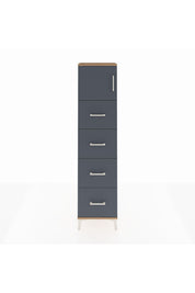 Arges Dolap Tek Raflı 4 Çekmeceli Tek Kapaklı 44x30x182 - S22M025V8A