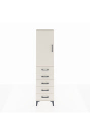 Arges Dolap Tek Raflı 5 Çekmeceli Tek Askılı 44x30x182 - S22M026V1A
