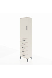 Arges Dolap Tek Raflı 5 Çekmeceli Tek Askılı 44x30x182 - S22M026V1A